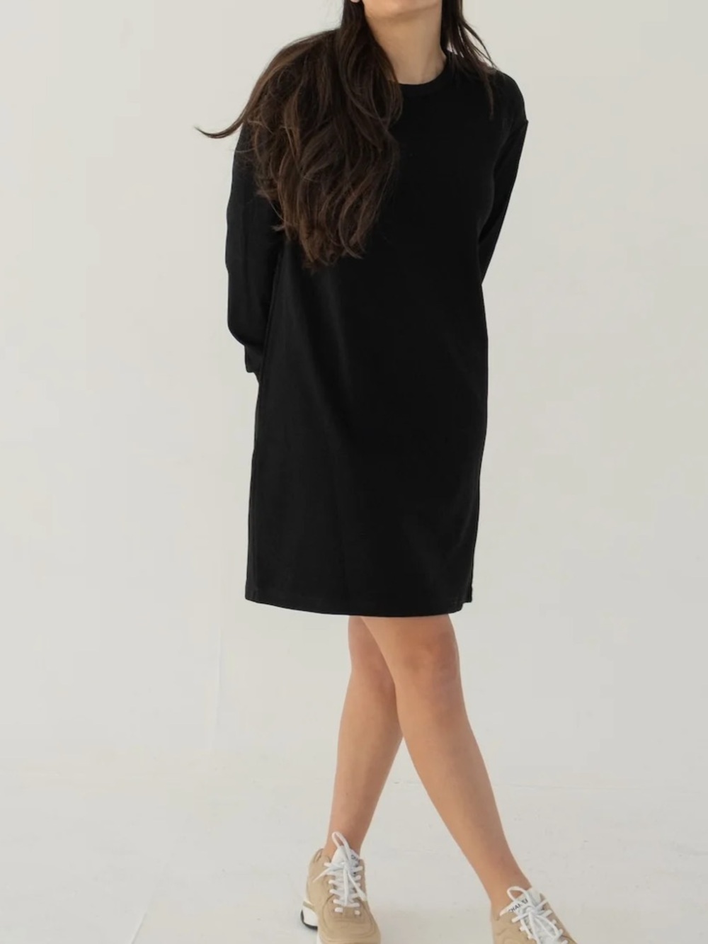 Brand New Olive & Tuesday Black Long Sleeve Sweatshirt Dress